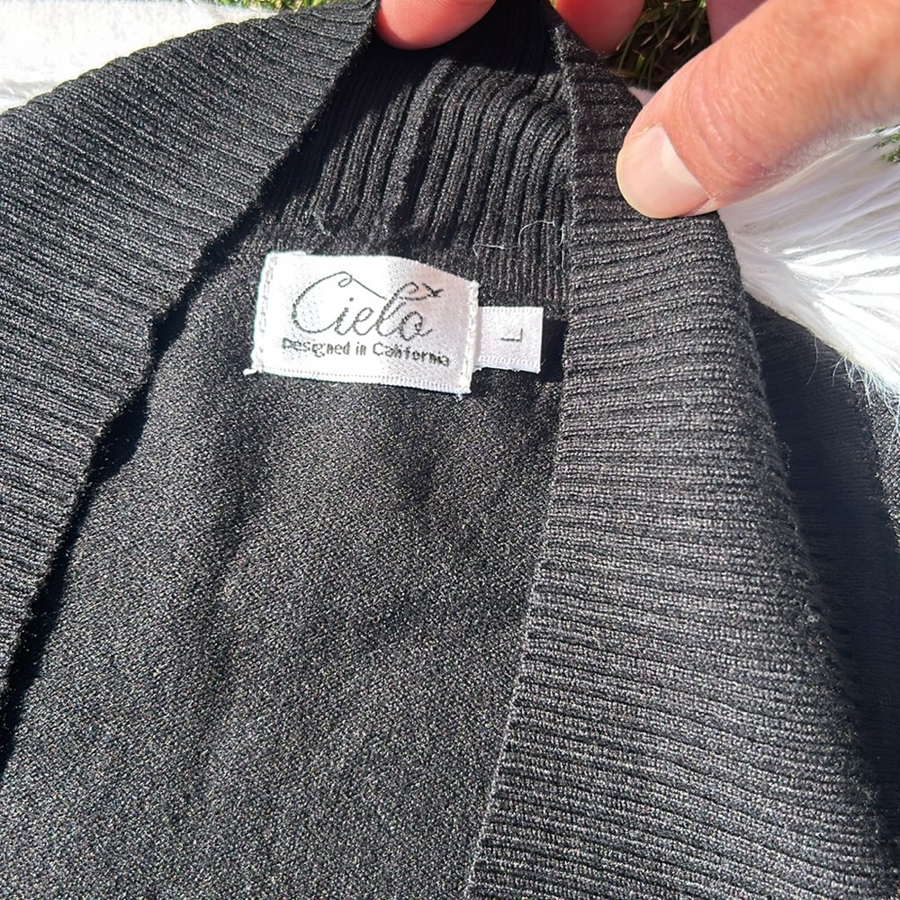 Cielo Everyday Ultra Soft Black Cardigan Size Large - Picture 3 of 14